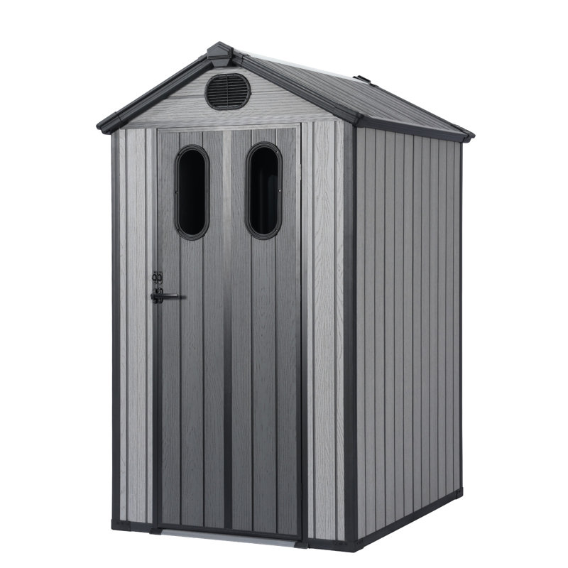 Remise de rangement extérieure en résine avec plancher renforcé et porte verrouillable Aoodor