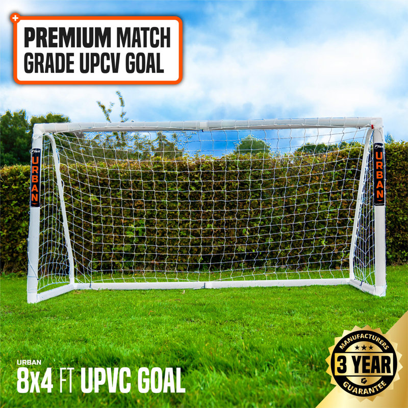 Football Flick Urban UPVC Football/Soccer Goal, 243 cm H x 121 cm W x 121 cm D