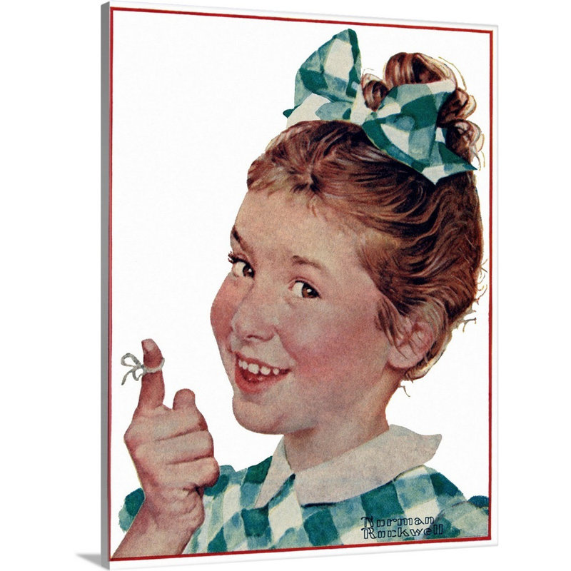 «Girl with String», art mural sur toile, H 24 po x l 18 po x P 1,25 po, Toile tendue