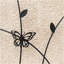 Paquet de 4 treillis de jardin en métal 86,7 "x 19,7" antirouille pour plantes grimpantes, support de fleur extérieur papillon noir