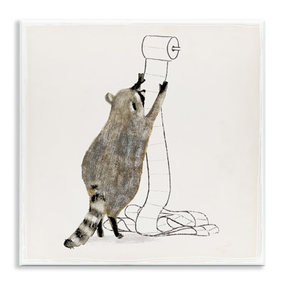 Raccoon Toilet Paper Hoarder Woodland Animal