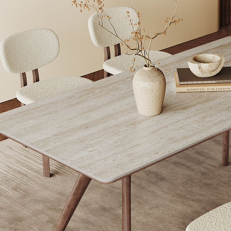 Ensemble de table de salle à manger moderne et simple rectangulaire, H 29,53 po x L 62,99 po x l 31,5 po