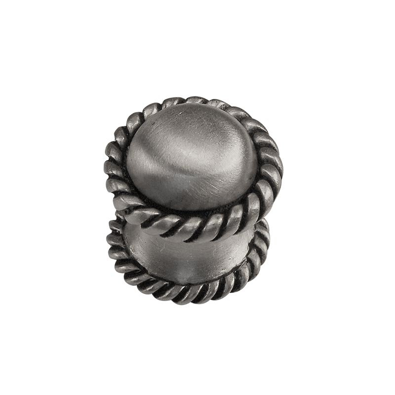 Equestre Mushroom Knob, Antique Nickel, 0.875" H x 0.875" W x 1" D