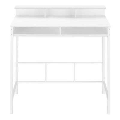 Bureau d'ordinateur, bureau personnel, debout, tablettes de rangement, travail, ordinateur portable, stratifié, métal, contemporain, moderne