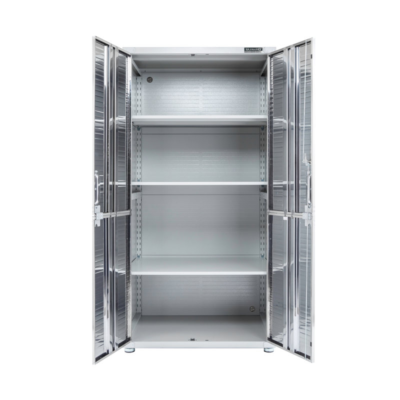 Seville Classics HD Stainless Steel Storage System, 90.5" H x 36" W x 24" D, Granite