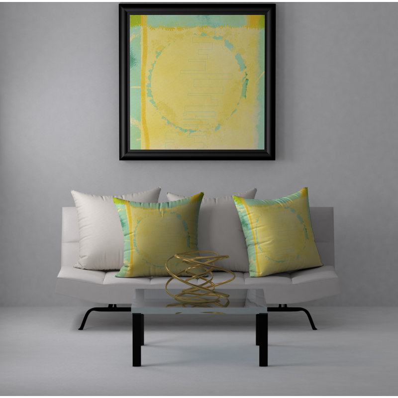 Abstract Reversible Throw Pillow, 18" x 18"