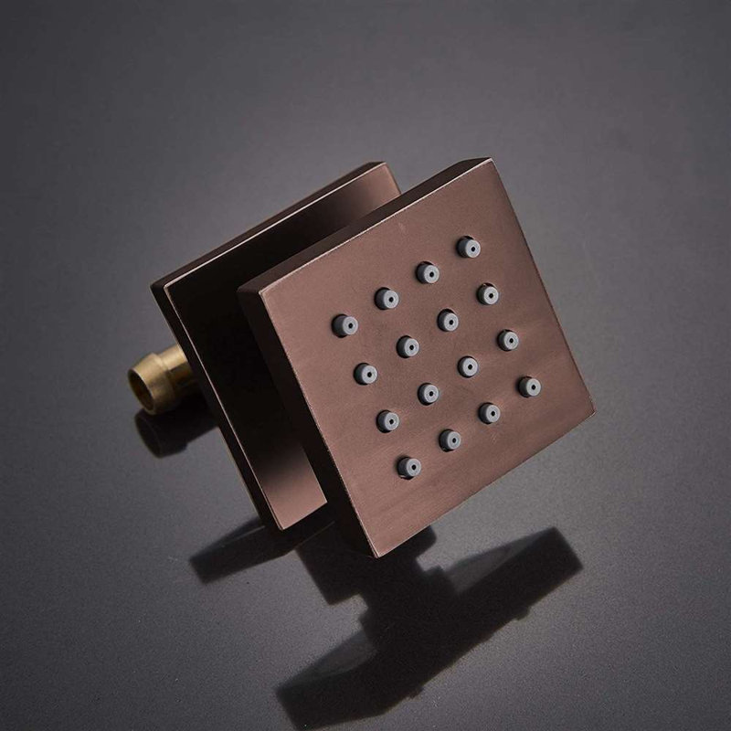 Ensemble de douche carré avec mélangeur thermostatique Bravat, Bronze frotté à l'huile