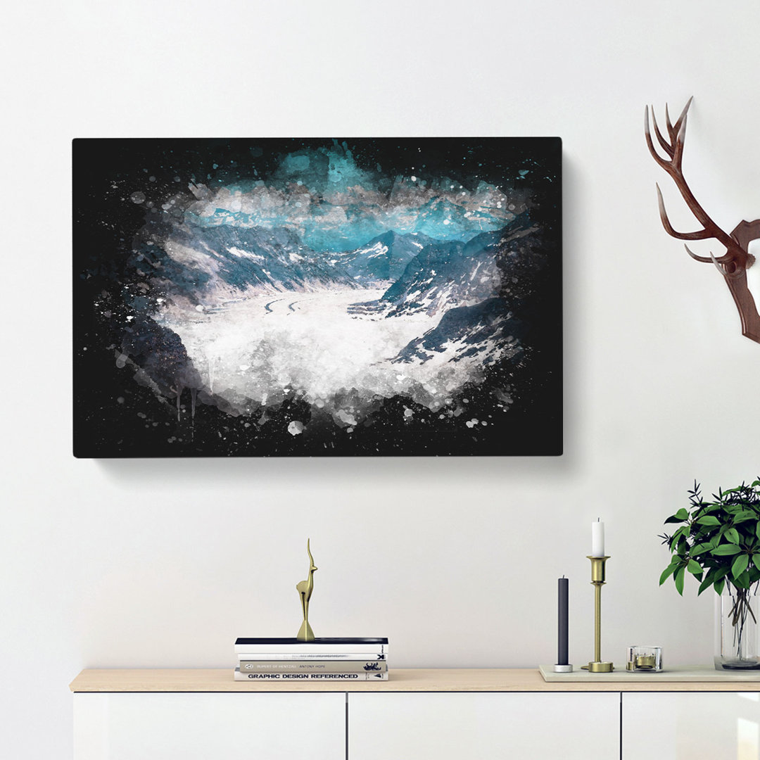 Aletsch Glacier in Switzerland - Wrapped Canvas Painting Print
