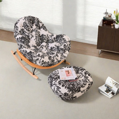 Chaise berçante ergonomique en chenille