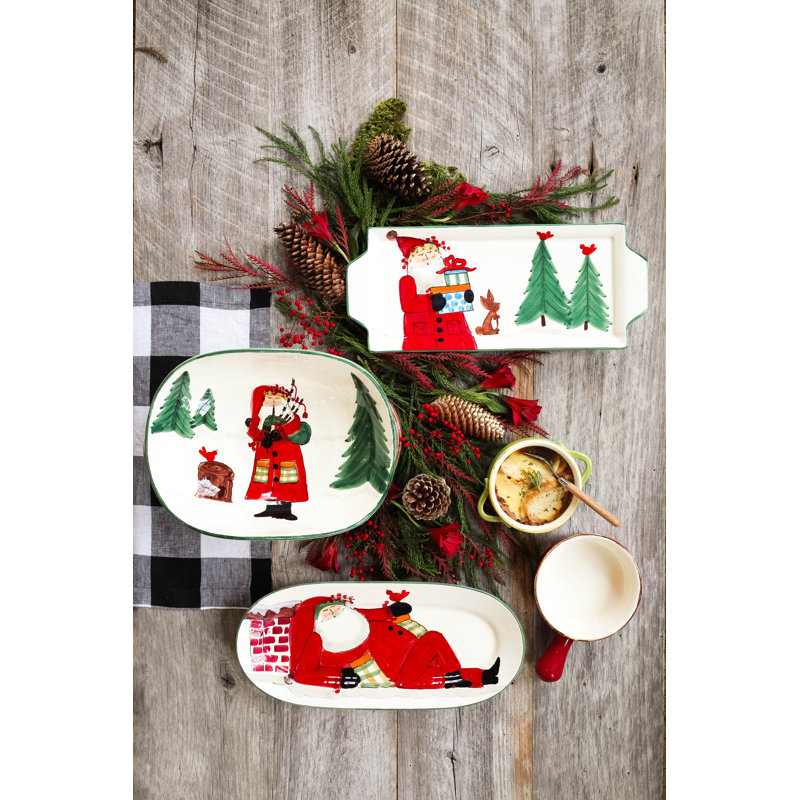 Old St. Nick Earthenware Platter