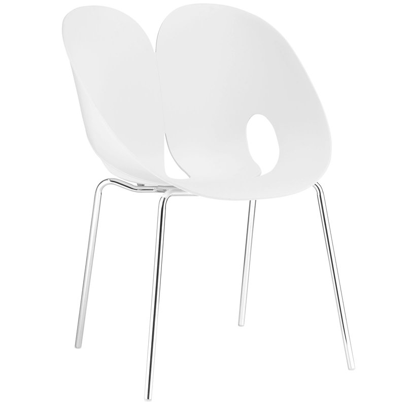 Modway Envelope White Dining Armchair