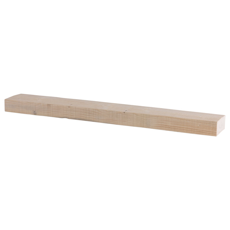 Unfinished Oak Solid Wood Floating Mantel Shelf, 42"