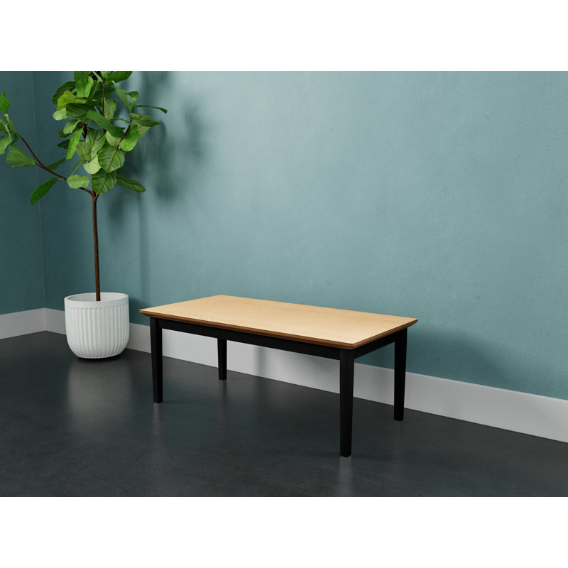 Table basse en acier Amherst, Érable naturel, Noir