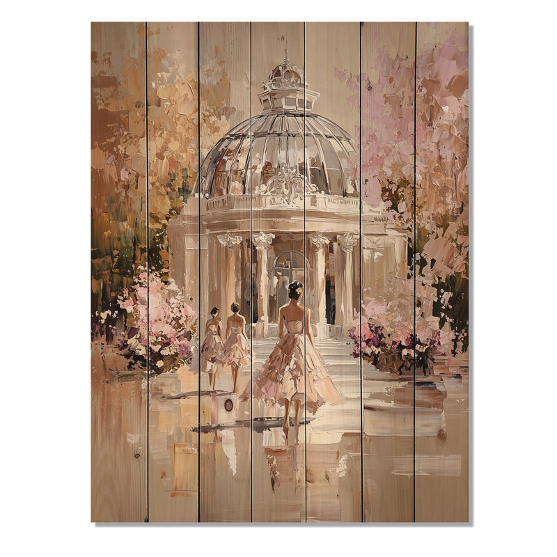 «Retiro Parks Crystal Palace Wedding» - art mural en bois de Madrid sur bois de pin naturel, H 40 po x l 30 po