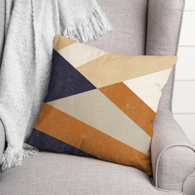 Coussin décoratif d'automne à formes abstraites d'automne