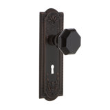 Meadows Plate with Decorative Keyhole and Waldorf Black Door Knob