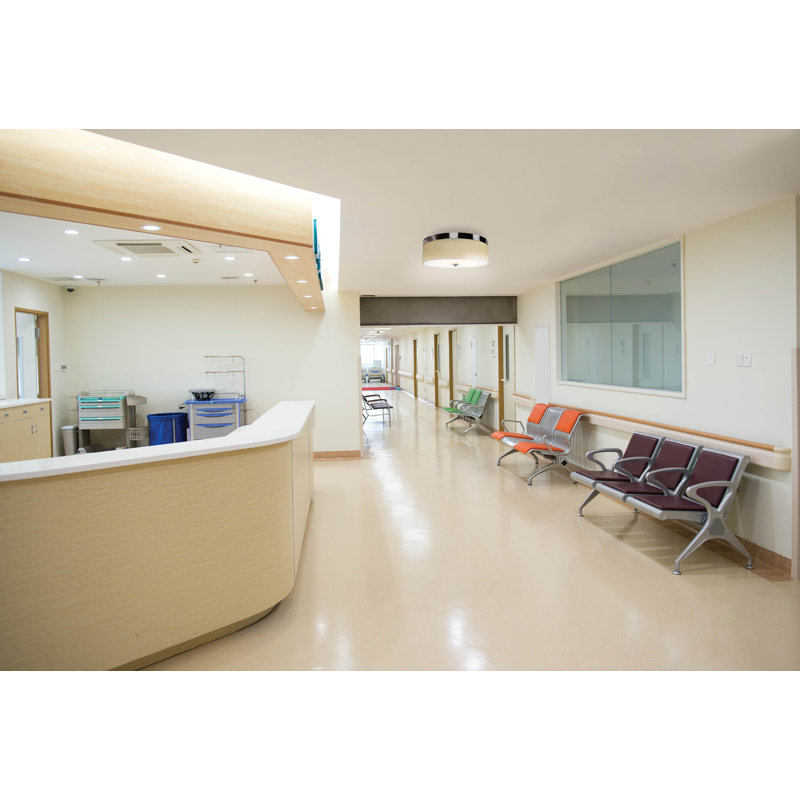 Aragam LED Flush Mount - Brushed Steel Finish - Fabric Shade - Acrylic Diffuser, 5" H x 18" W x 18" D, Satin