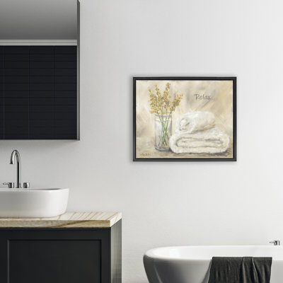 Serviette de bain Relax et cadre flottant Botanicals, design par Pam Britton
