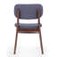 Ensemble de 2 chaises de salle à manger rembourrées Mid-Century avec structure en bois d'hévéa-524266245-524266246