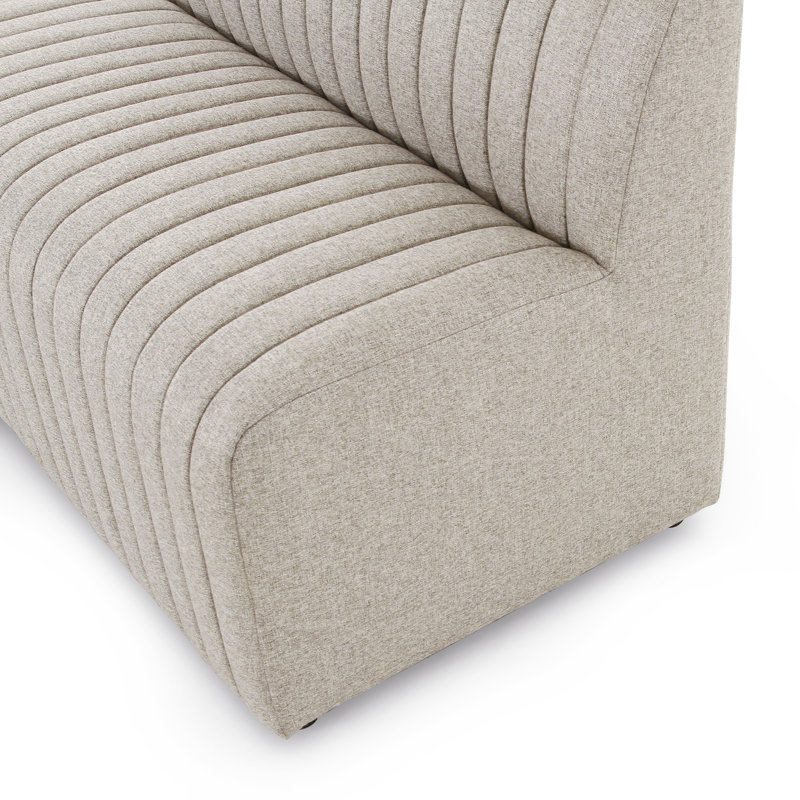 Brandt Upholstered Bench, 31.5" H x 72" W x 28" D, Orly Natural Polyester