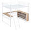 Lit mezzanine en métal peu encombrant