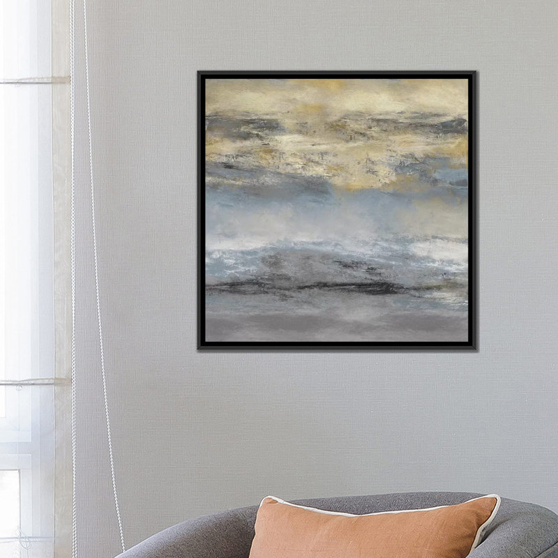 « terra », reproduction sur toile, H 18 po x l 18 po x P 1,5 po, Toile encadrée noire, Pas de tapis
