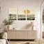 Railroad Tracks In Vintage Desert Landscape, ensemble de 3 toiles d'art-442935172