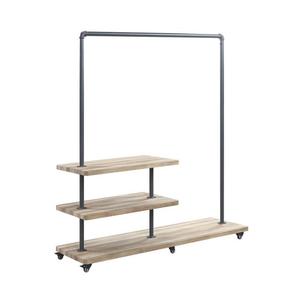 Simple Relax 59'' Metal Rolling Clothing Rack | Wayfair