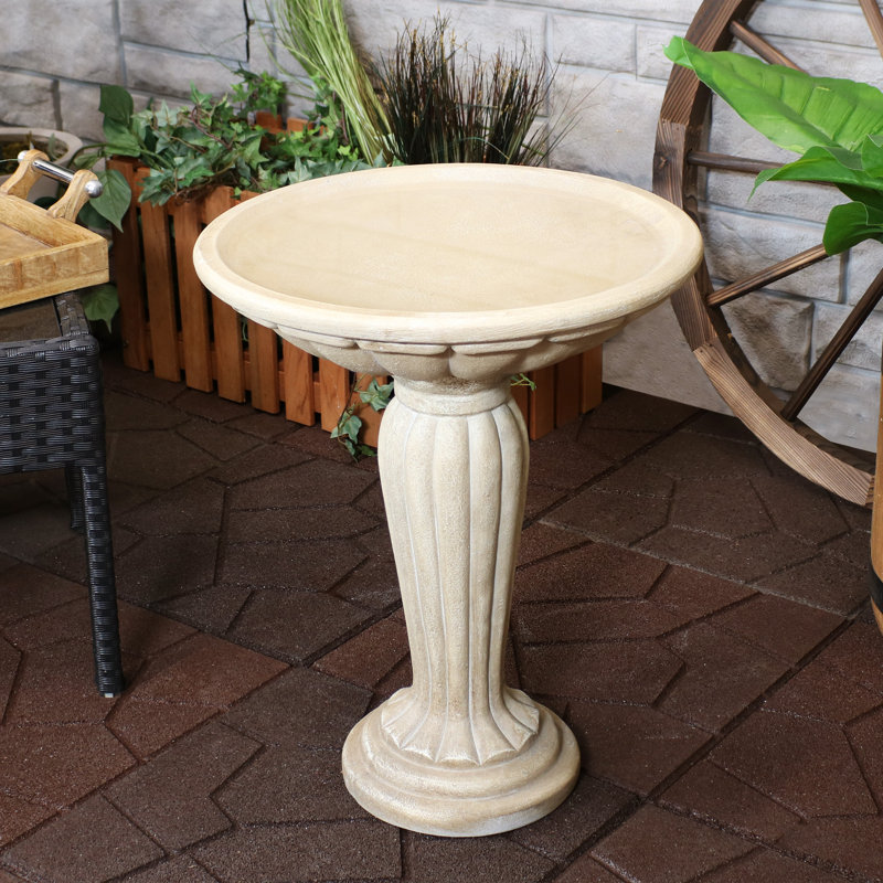 Espino Bird Bath, Beige