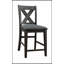 Table à hauteur de comptoir de style transitionnel avec 2 tablettes pour le rangement et l'esthétique-1893066823-1893066821