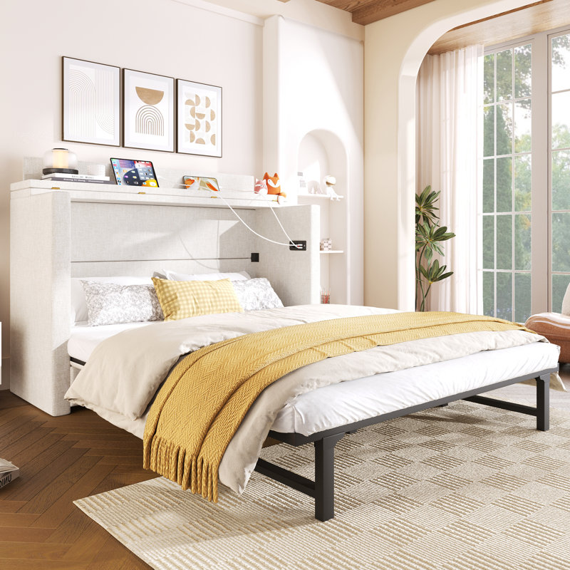 Solid Wood Bed, White