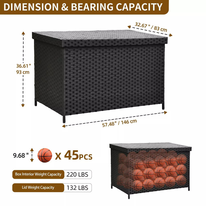 Balconera 230 Gallons Water Resistant Deck Box
