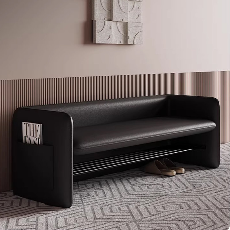 Banc rembourré, Noir