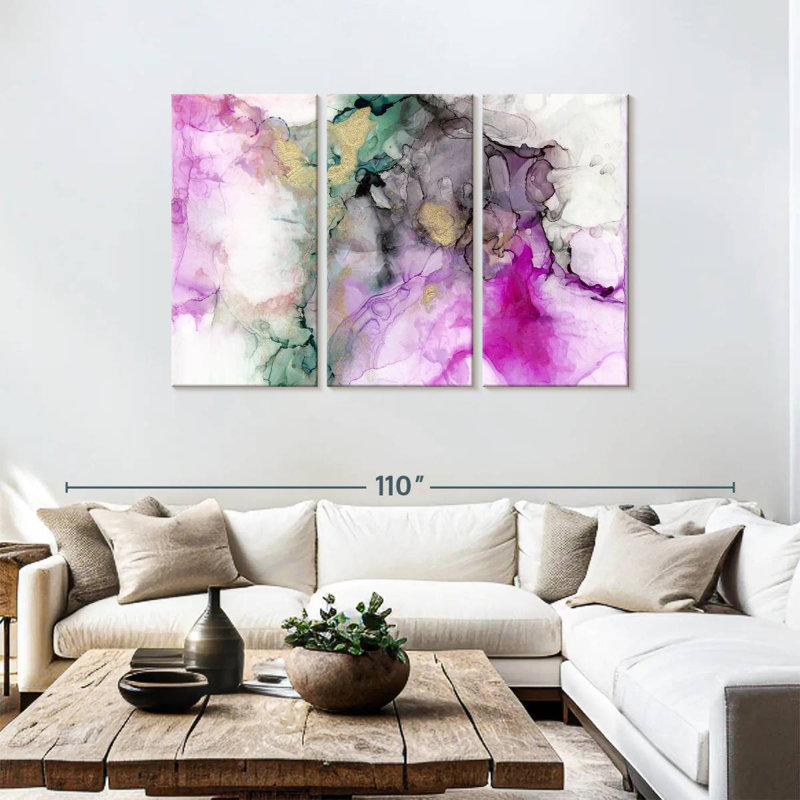 Avery Magenta Expression I, 48" H x 74" W