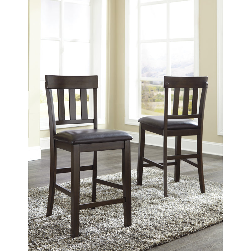 Bartons Bluff Upholstered Faux Leather Counter Stool, Dark Brown