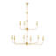 Lustre doré à deux niveaux Nottaway