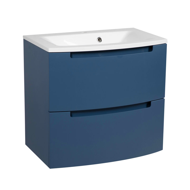 Meuble-lavabo simple avec plateau 39,3 po Otger, Tapis bleu