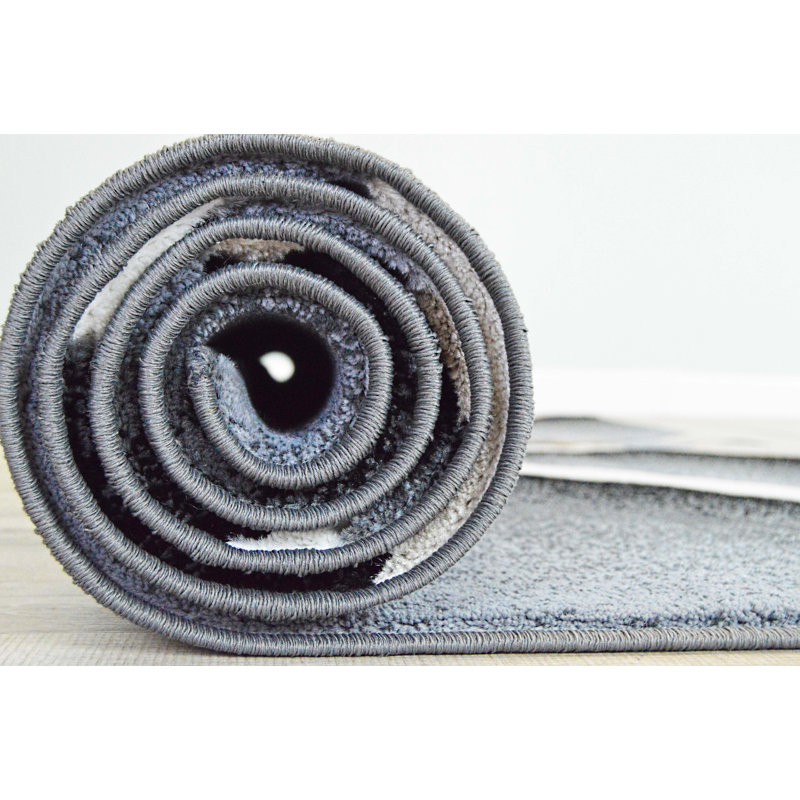 Tapis abstrait McCampbell, Rectangle 4pi x 6 pi, Sable / gris