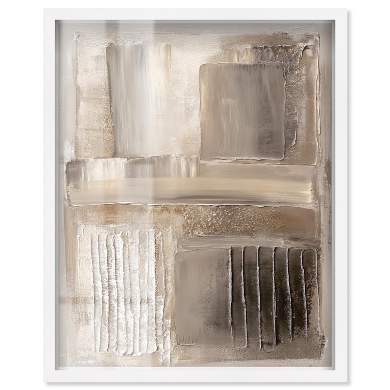 «Lintel of Time IV Boho Art Shadowbox Print» par Art Remedy, H 31 po x l 25 po, Blanc