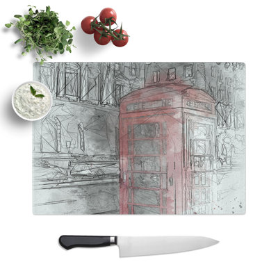 Telephone Box Sketch Chopping Board