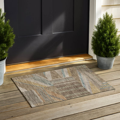 Machine Washable Indoor/Outdoor Chantille ACN2840 Geometric Rug