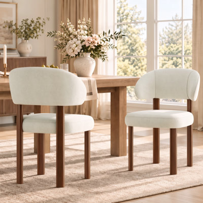 Chaise rembourrée moderne avec dossier incurvé