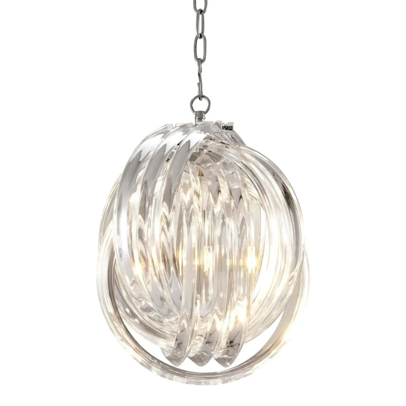 Lustre Arriyanna Globe Marco Polo, H 43 po x l 42 po x P 42 po, Couleurs mélangées, Laiton fondu