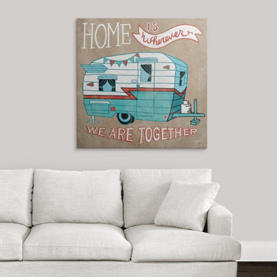 « adventure love camper » par une publicité rétro Mary Urban