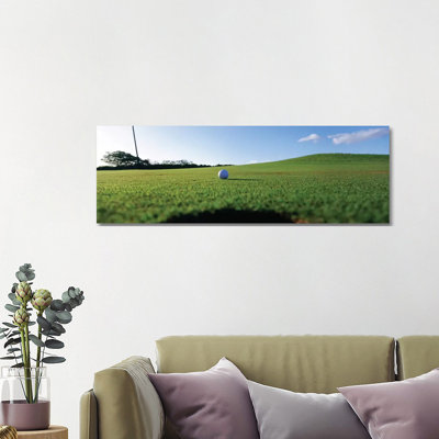 Golf Ball Entering the Hole, Kanapali, Hawaii, USA 1 Piece Wrapped Canvas Panoramic Wall Art
