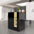 35.43'' W Rectangle Modern Wood Reception Desk With Open Shelvings