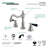 Kingston Brass Duchess Two-Handle 3-Hole Deck Mount Widespread Bathroom Faucet with Brass Pop-Up Drain-12624438
