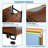 Desktop File Paper Organizer, 4 Layer Wooden Desktop Organizer, Walnut