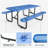 72" Expanded Metal Rectangular Picnic Table, With Umbrella Hole-982150973