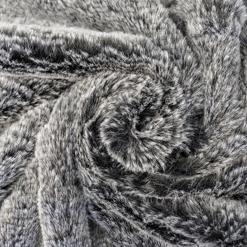 Knitted Throw Blanket, Black